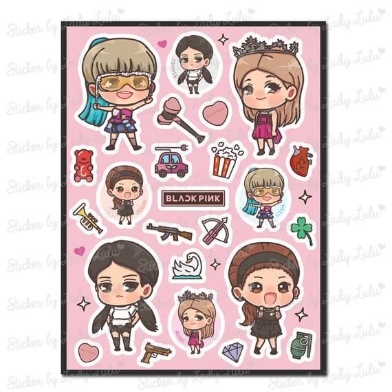 Блэк Пинк Стикеры