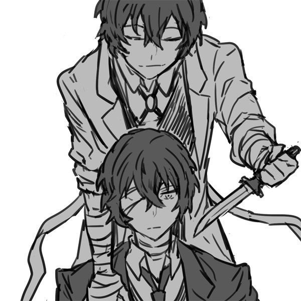 Дадзай Осаму аниме тату