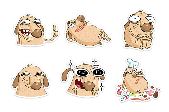 Стикер пак Дигги