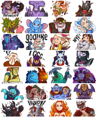 Наклейки дота 2