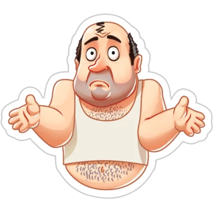 Стикер мужик