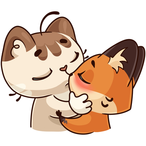 Стикер обнимашки