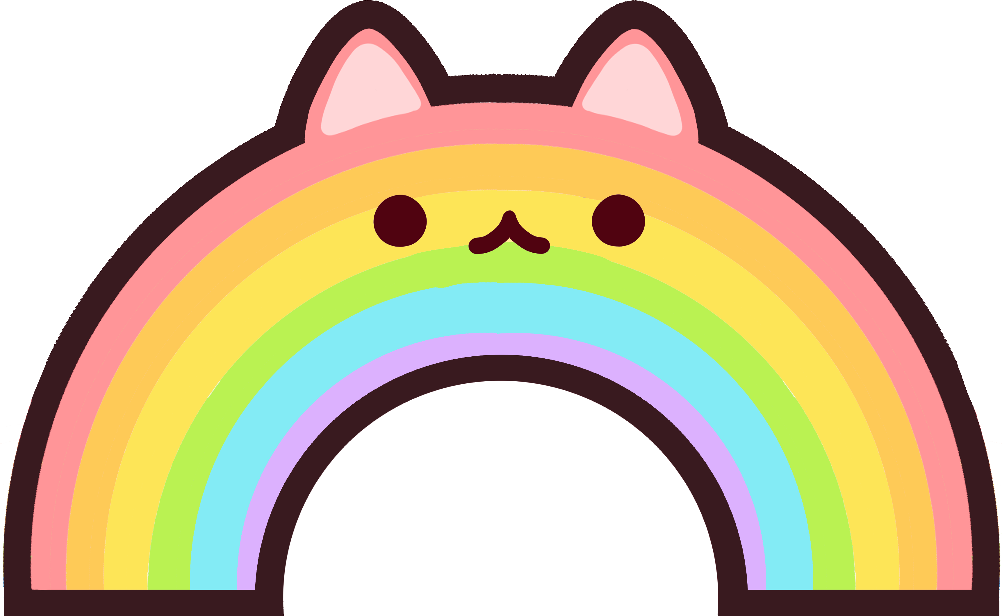 Котик с радугой. Радужные Стикеры. Радуга стикер. Наклейки Радуга. Включи радужные друзья кот