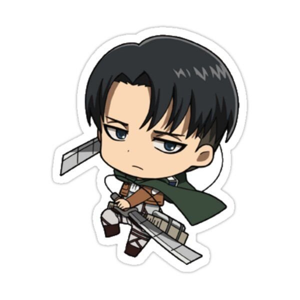 Атака титанов наклейки Леви