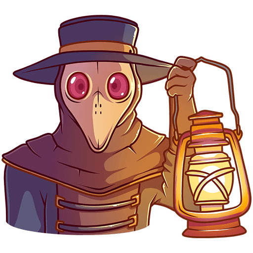 Стикеры ВК Чумной доктор счастье