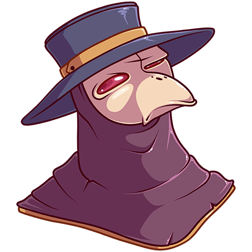 Стикеры ВК Чумной доктор счастье