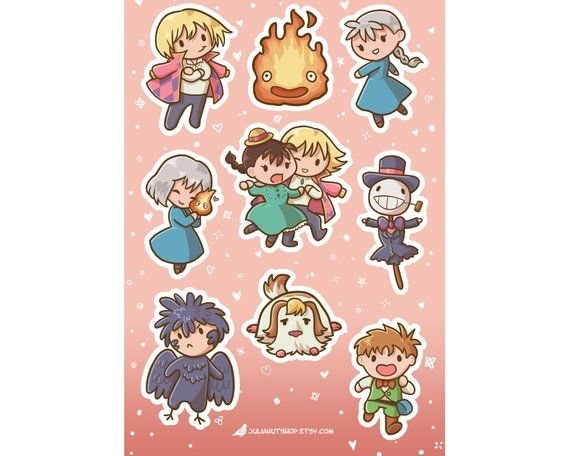 Наклейки Ходячий замок