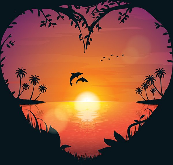 Закат мультяшный