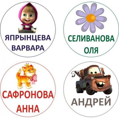 Наклейки предметы одежды