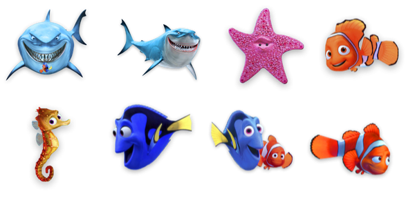 Герои мультика Немо дори