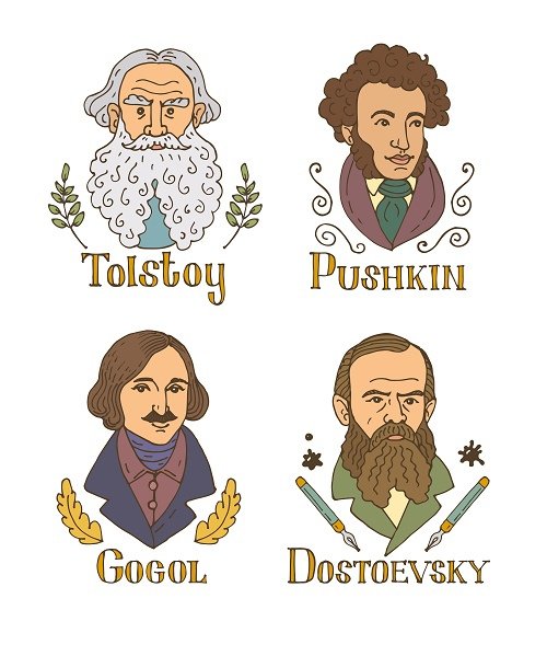 Стикеры Писатели и поэты