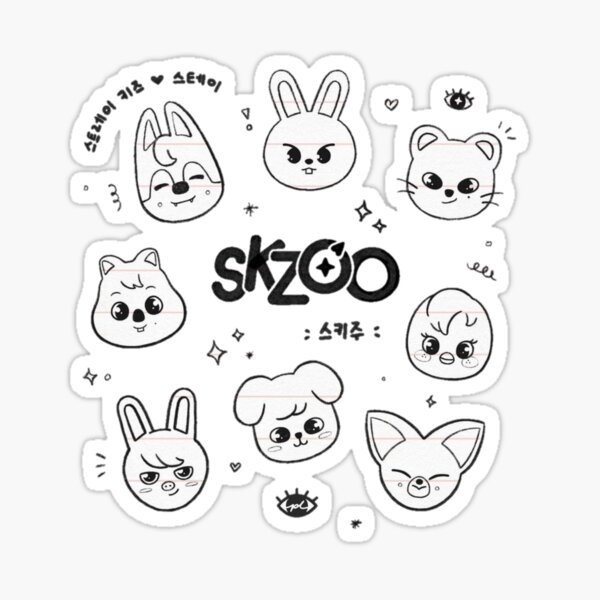 SKZOO раскраска Stray Kids