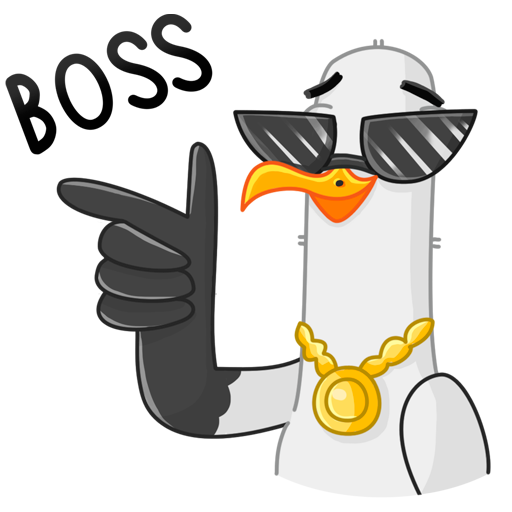 Чайка Сэм Стикеры ВК