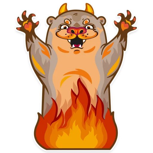 Выдра стикер