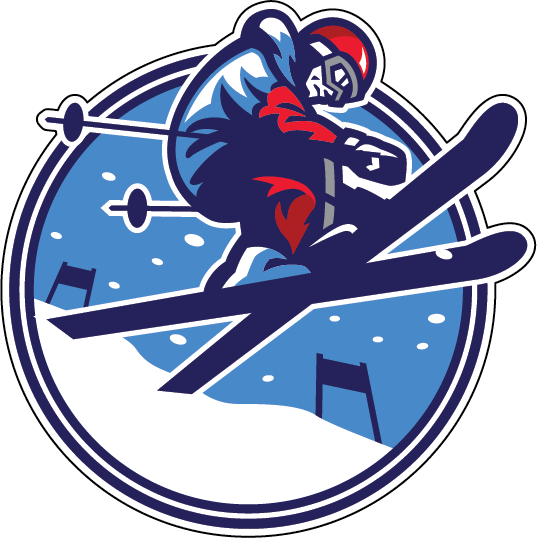 Наклейка на авто лыжник