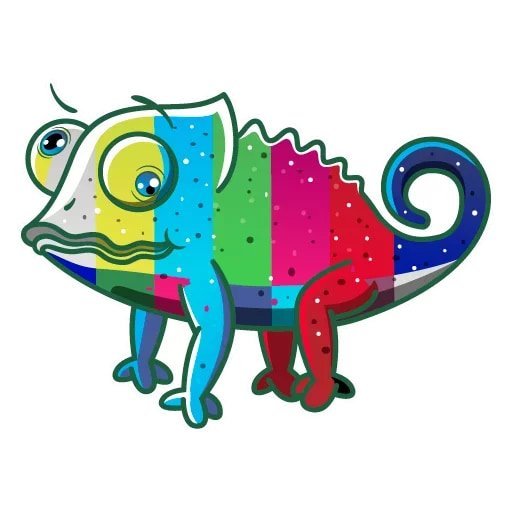 Хамелеон стикер