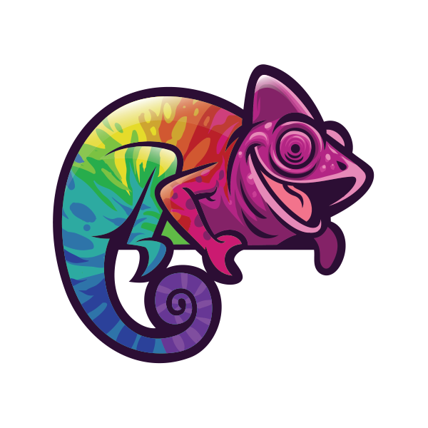 Хамелеон логотип в векторе