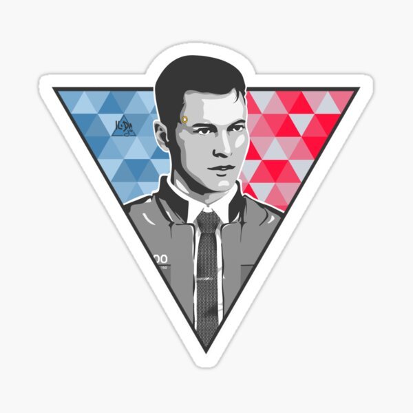 Коннор Детройт наклейки