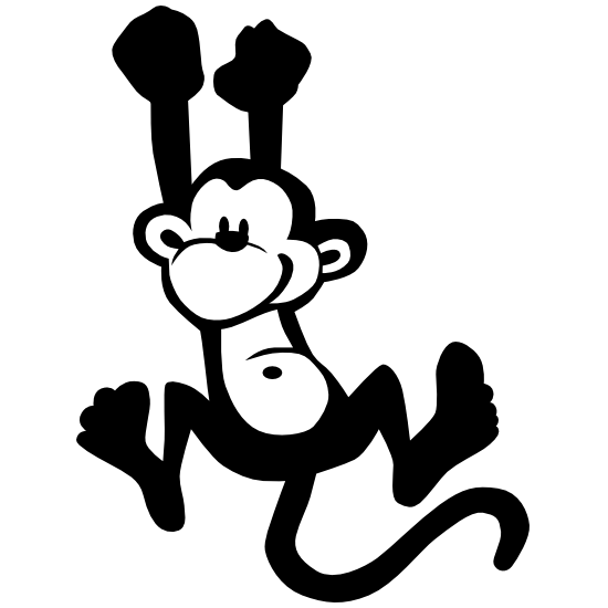 Обезьянка чб