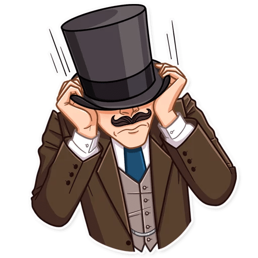 Наклейка джентльмен