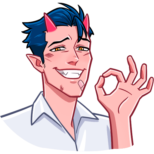 Набор стикеров дьяволица ВК