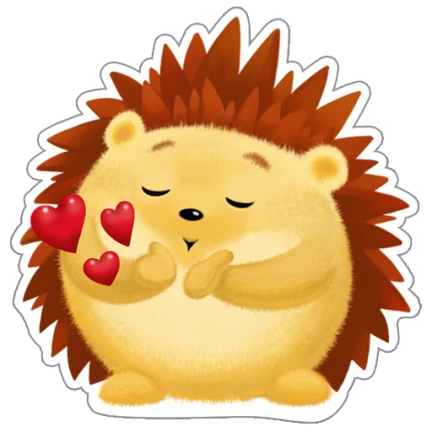 Стикеры с ежиком