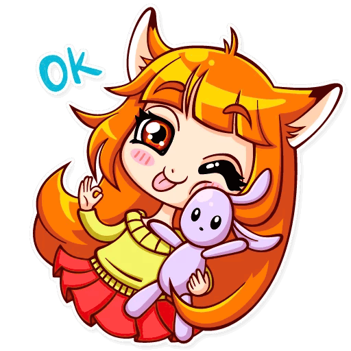 Алиса лиса Стикеры телеграмм