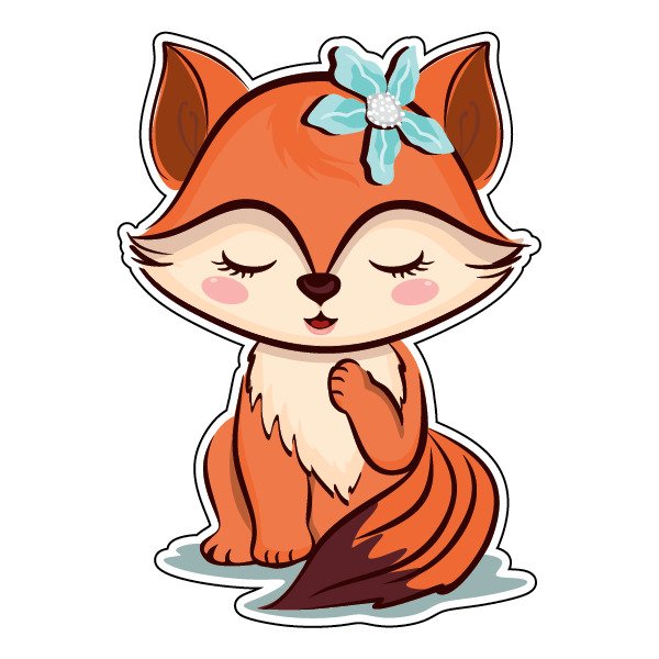 Стикеры Лис Паппи