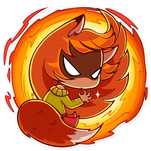 Лисичка Паппи Стикеры