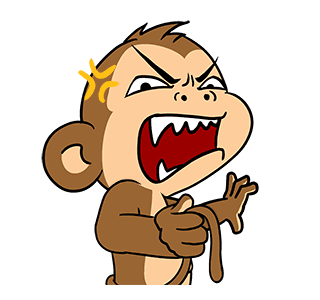 Стикер обезьяна