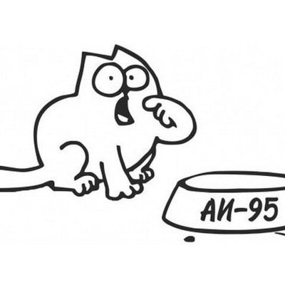 Наклейка кот Саймона