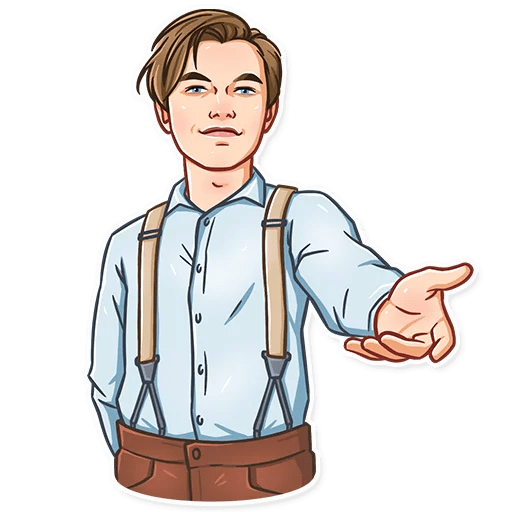 Леонардо ди Каприо Стикеры телеграмм