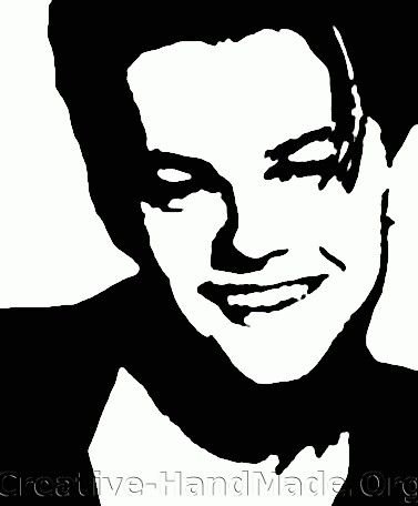 Силуэт черный Леонардо ди Каприо