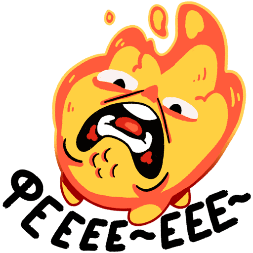 Огонь стикер ВК