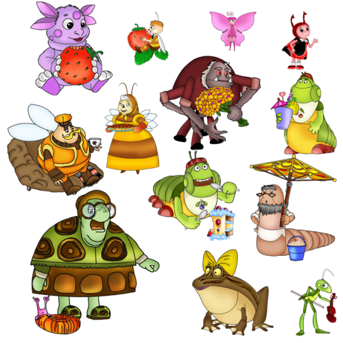 Герои мультика Лунтик имена