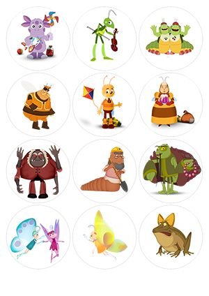 Герои Лунтика для печати