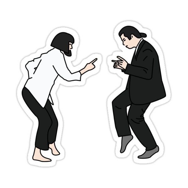 Танец из криминального чтива рисунок