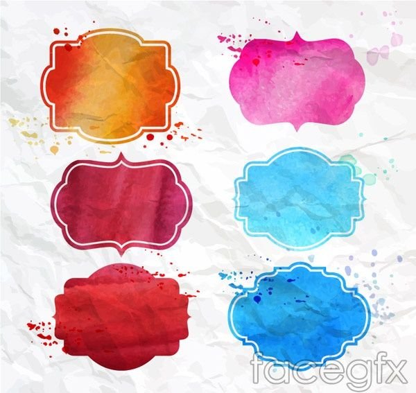 Этикетка акварель