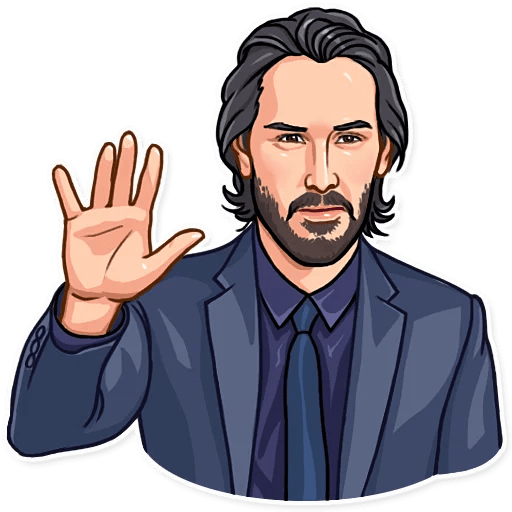 Стикеры телеграмм Киану Ривз