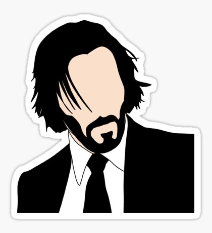 Силуэт Киану Ривз краской