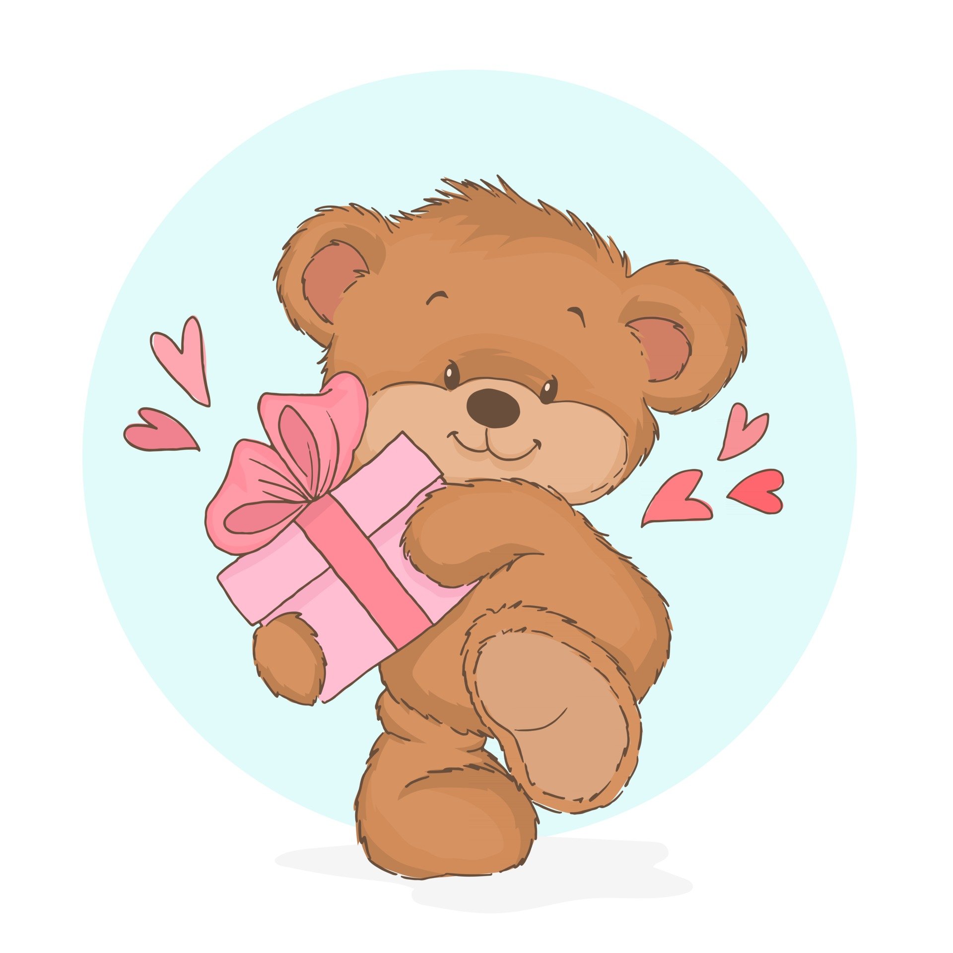 Медвежонок с подарком