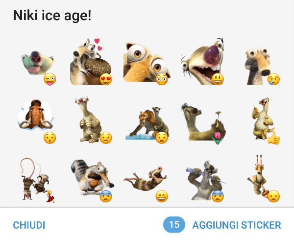 Стикеры из ледникового периода