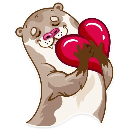 Выдра стикер