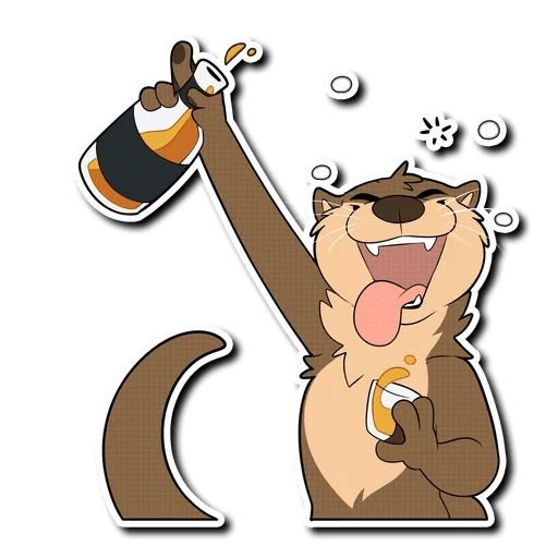 Выдра стикер