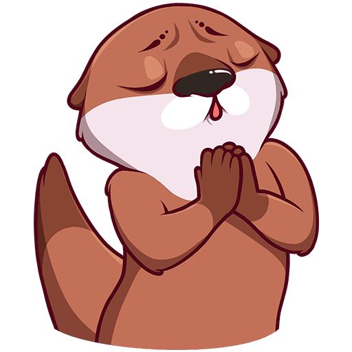 Выдра стикер