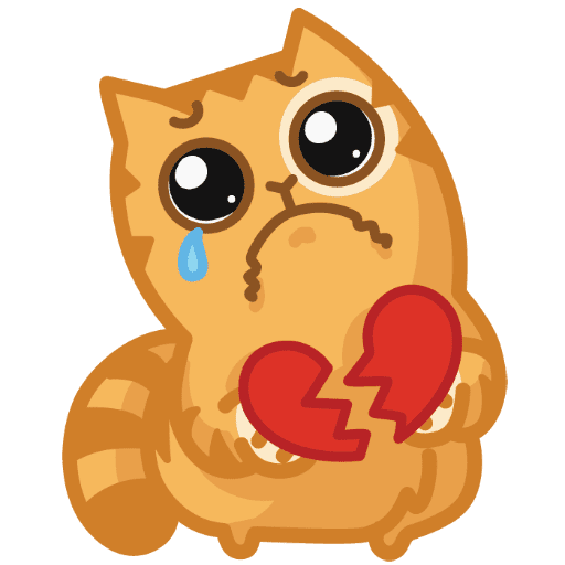 Кот персик Стикеры