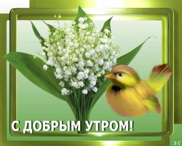 Открытки с добрым утром с ландышами