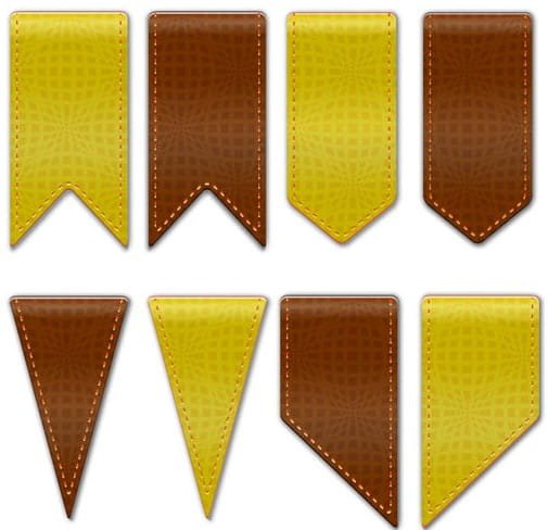 Кожаная бирка клипарт