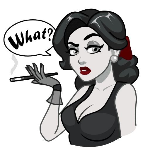 Телеграм Стикеры Lady Nuar