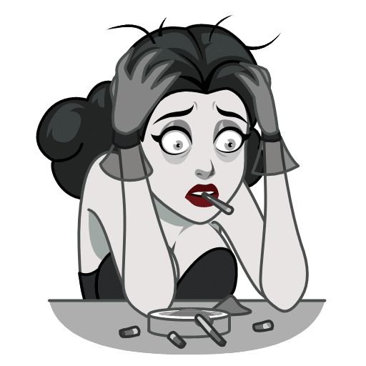 Телеграм Стикеры Lady Nuar